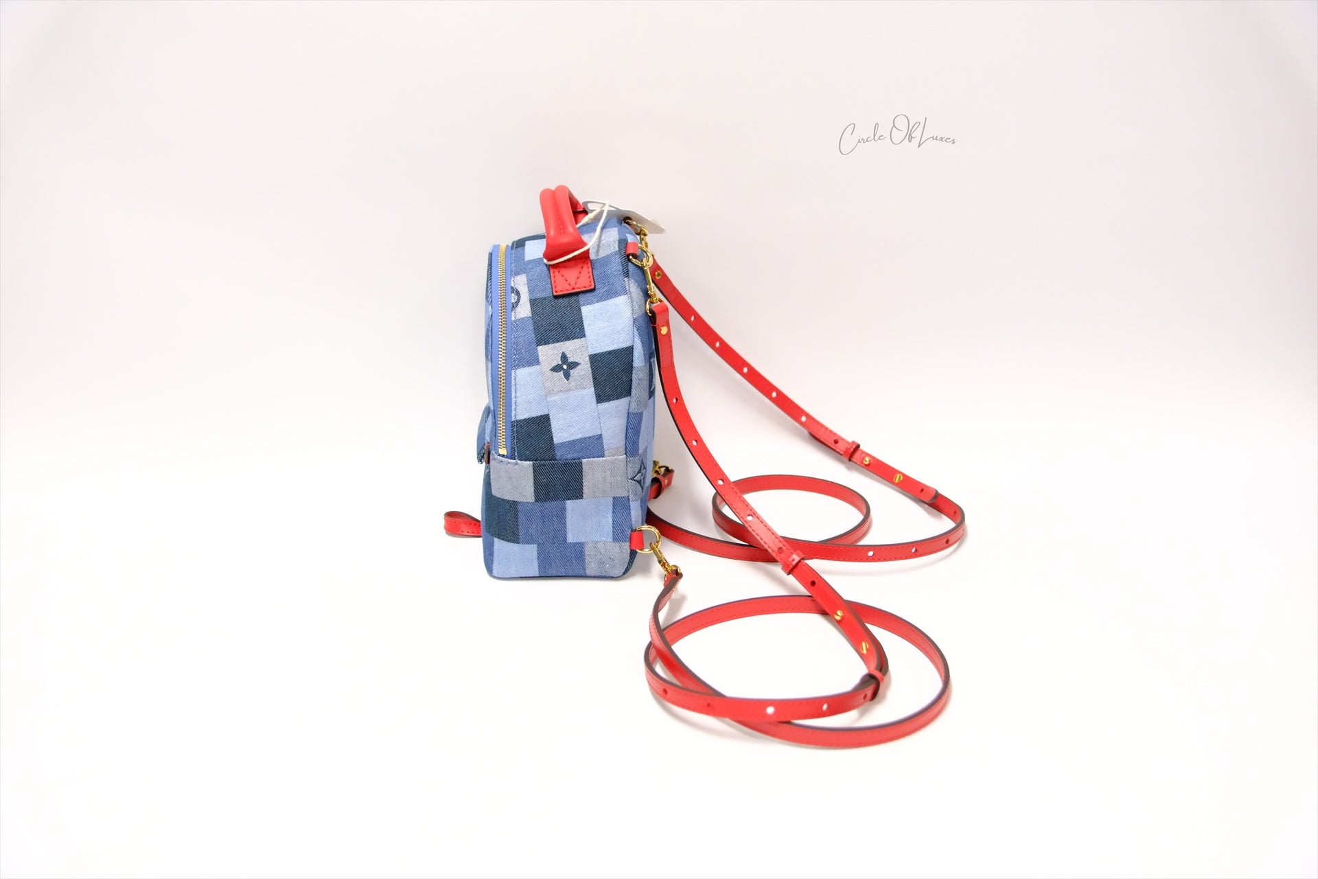 LOUIS VUITTON MINI PALM SPRING DENIM BACKPACK