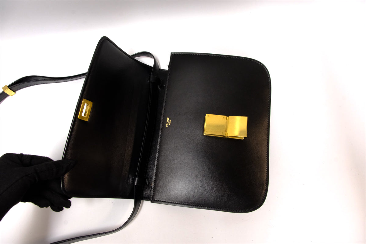 CELINE BLACK CLASSIC BOX BLACK GHW