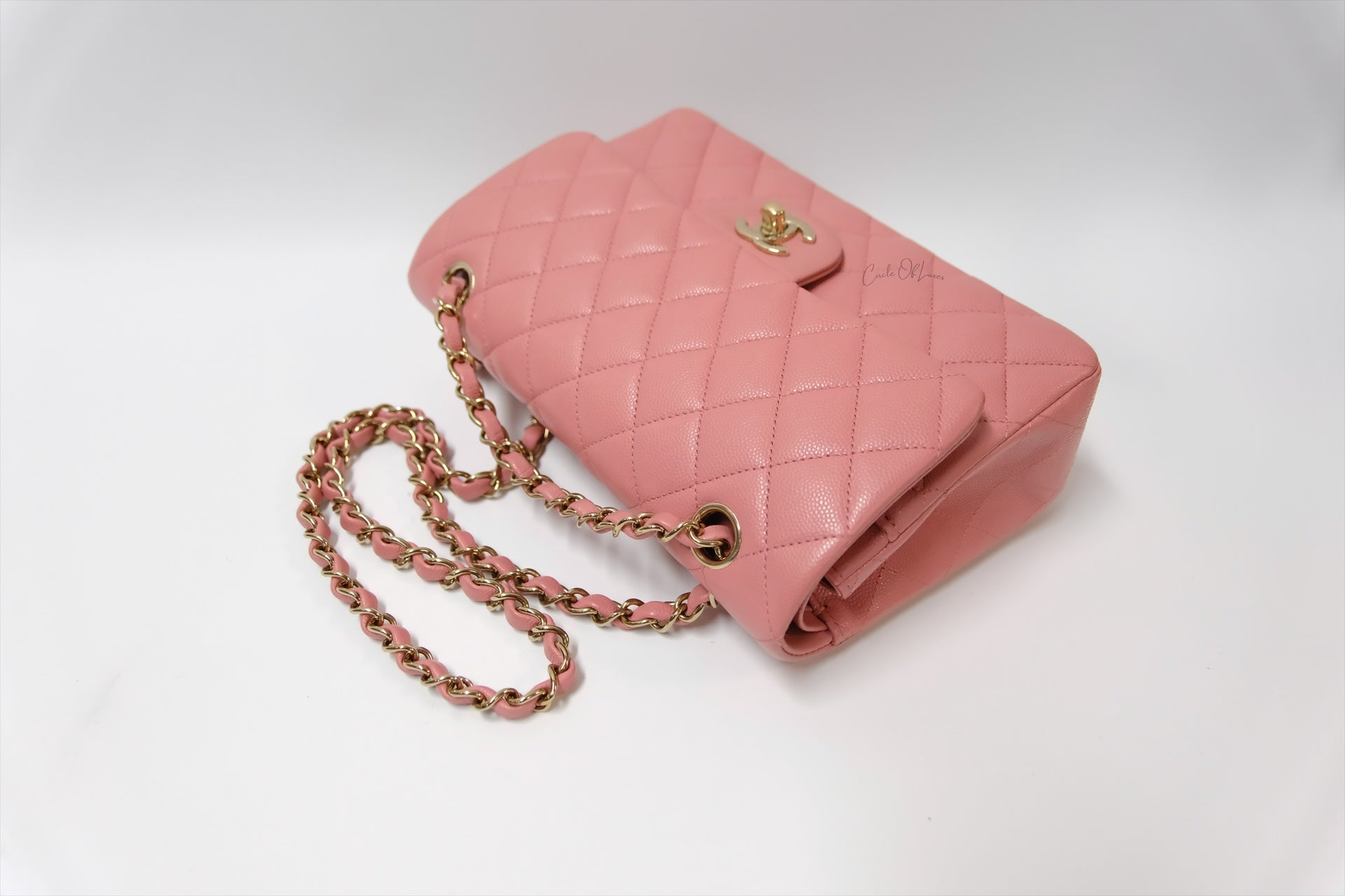 CHANEL CLASSIC SMALL PINK GHW