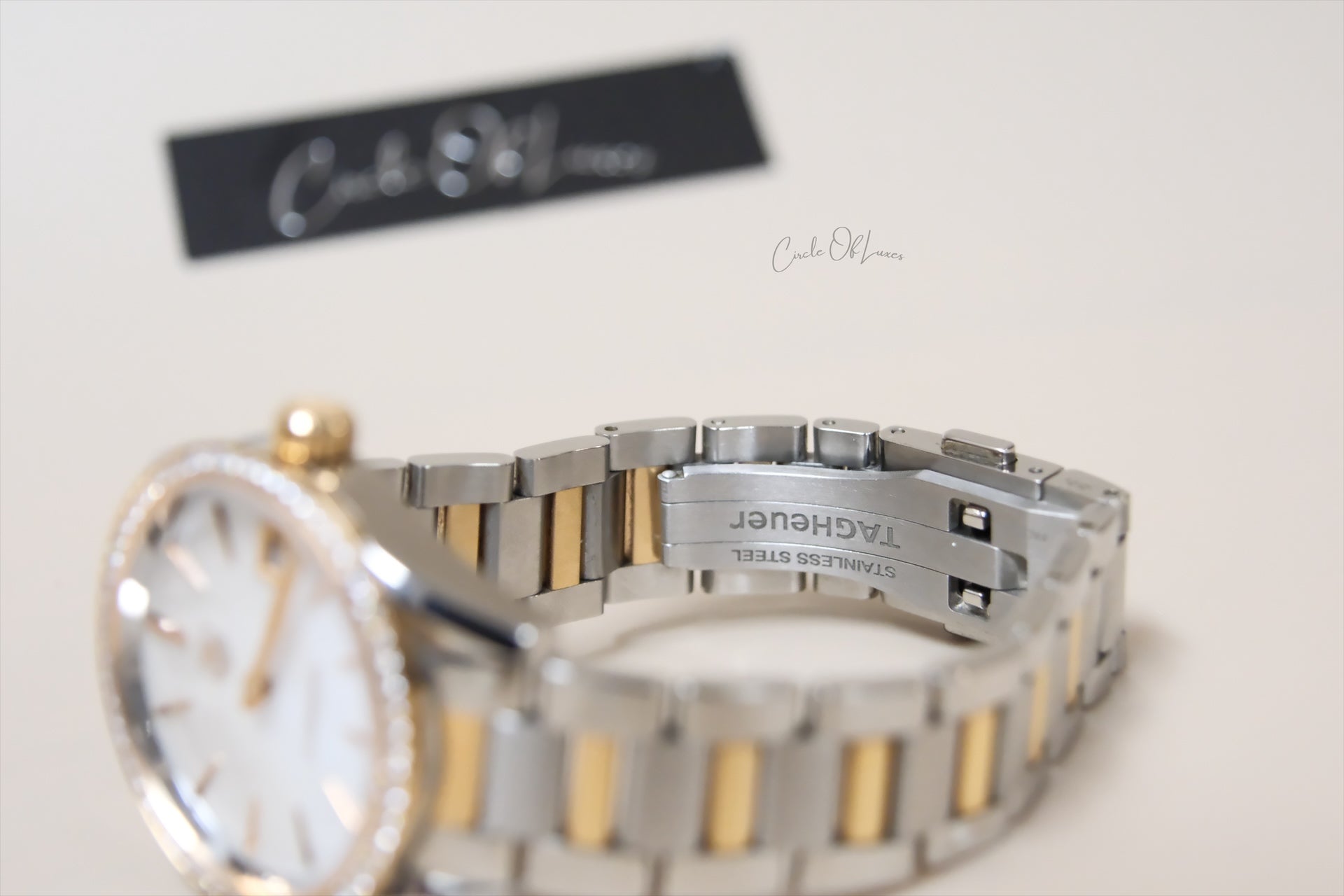 TAGHEUER 32mm CARRERA TWO TONE DIAMONDS BEZELS MOP