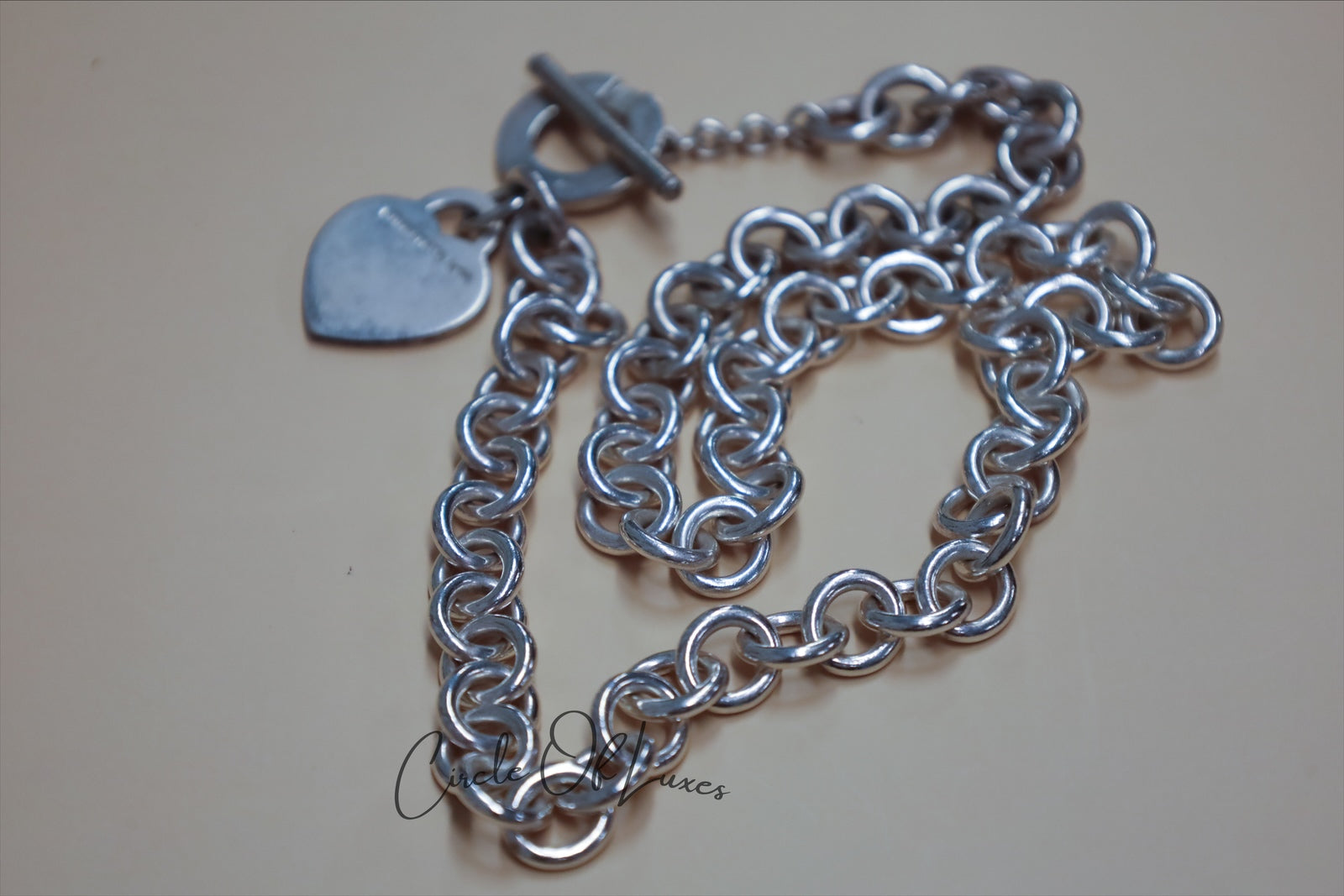TIFFANY & CO HEART TAG TOGGLE SILVER  BRACELET
