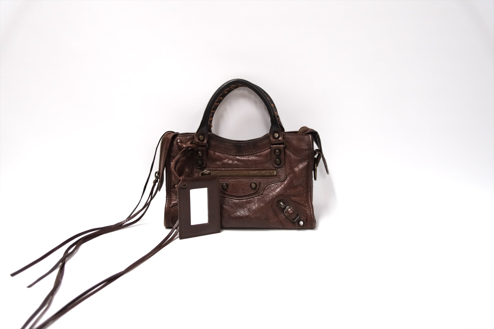 BALENCIAGA MINI CITY BAG BURGUNDY