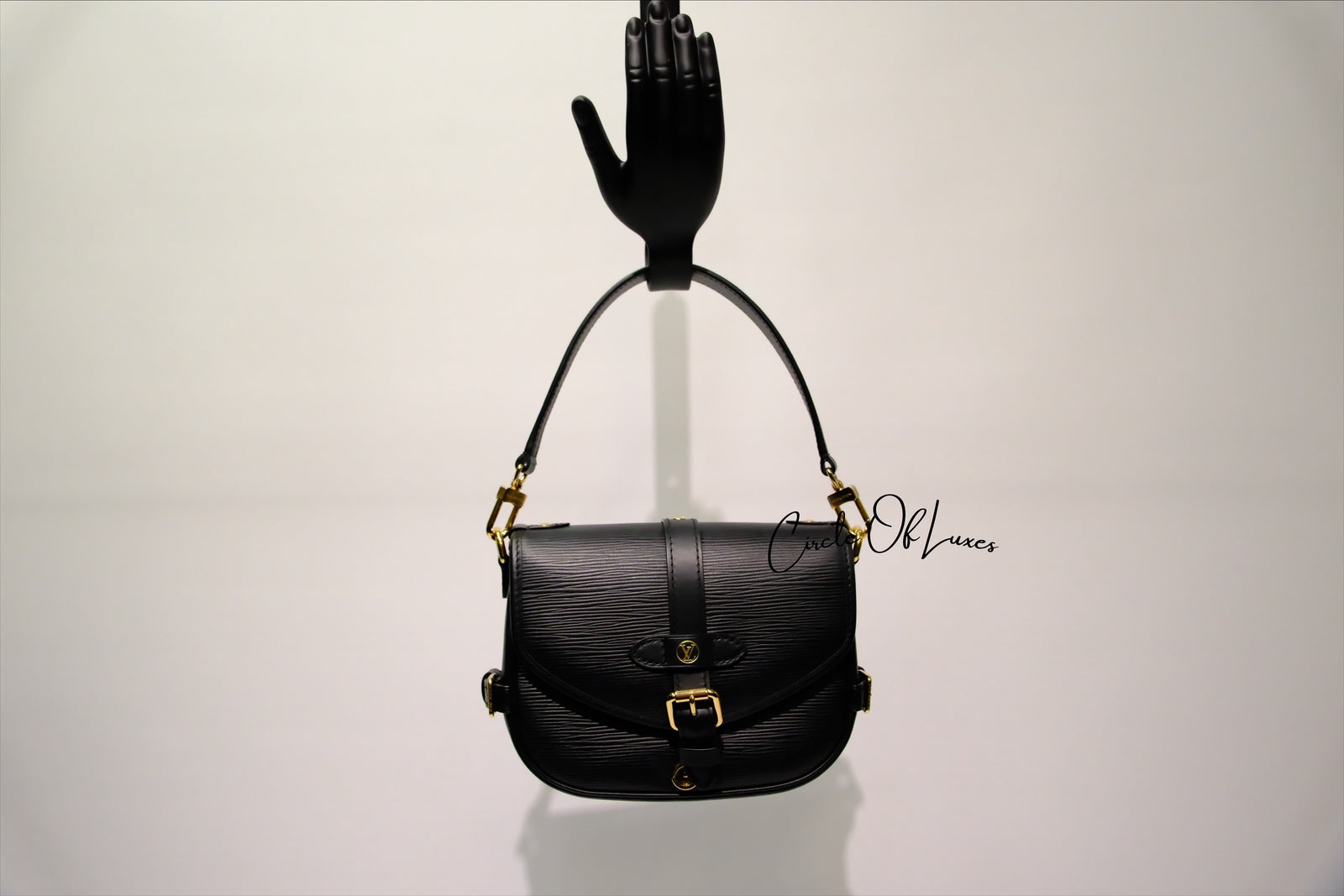 LOUIS VUITTON SARMIR BB BLACK EPI LEATHER