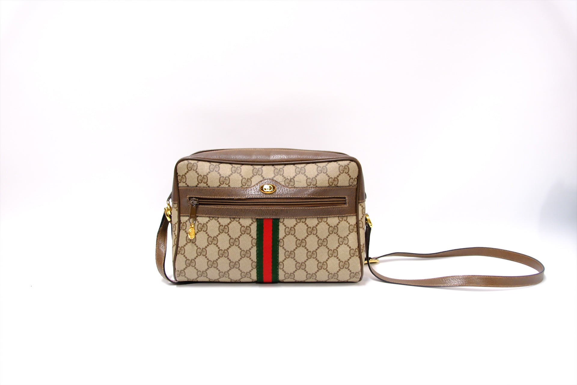 GUCCI VINTAGE CAMERA CANVAS BAG