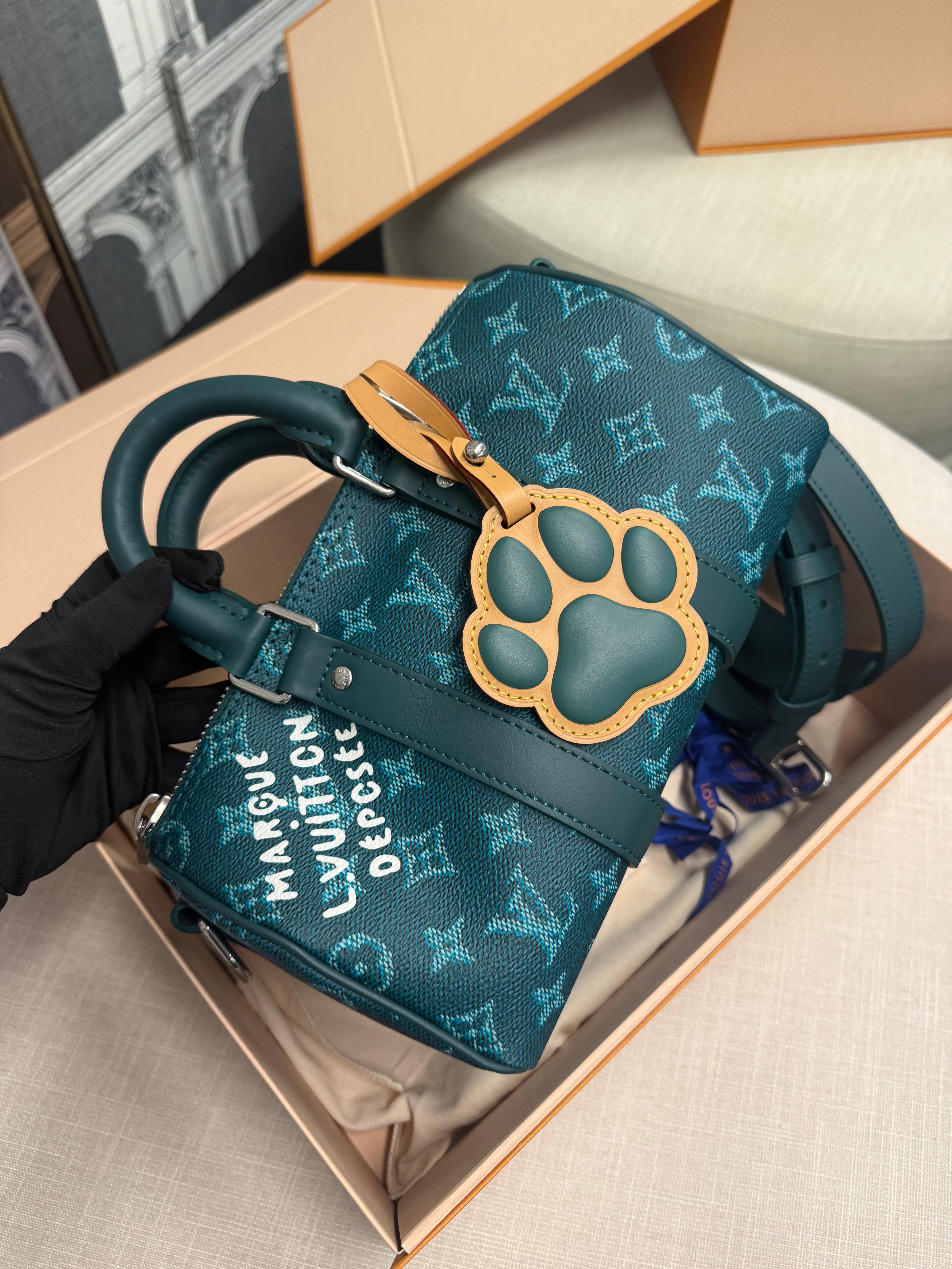 LOUIS VUITTON KEEPALL  25 GREEN