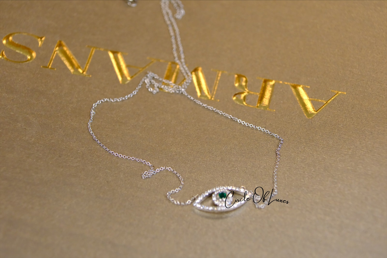 EVIL EYE WHITE GOLD DIAMONDS NECKLACE