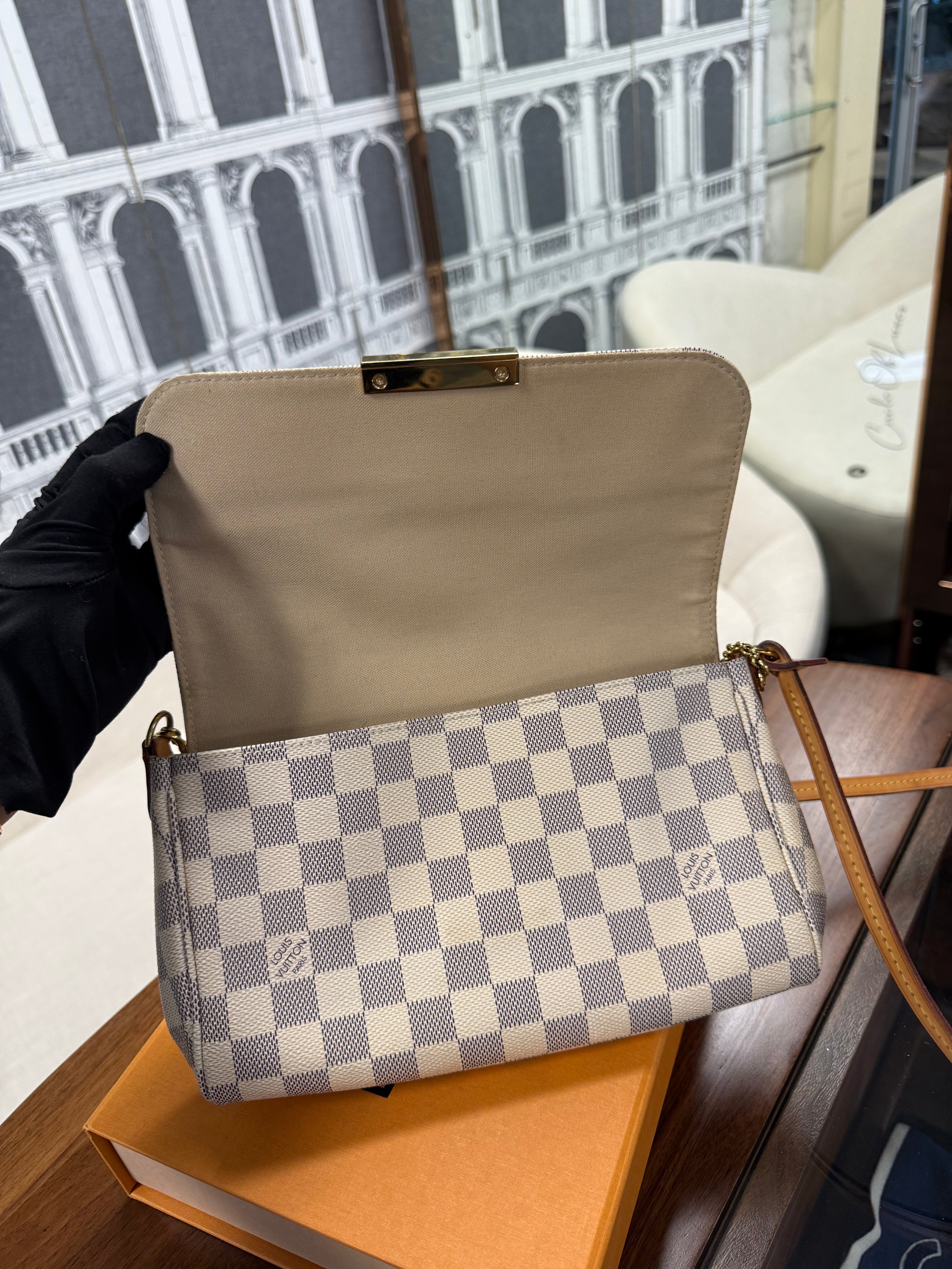 LOUIS VUITTON FAVORITE MM DAMIER AZUR