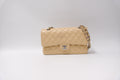 CHANEL CLASSIC MEDIUM LIGHT BEIGE CAVIAR SHW