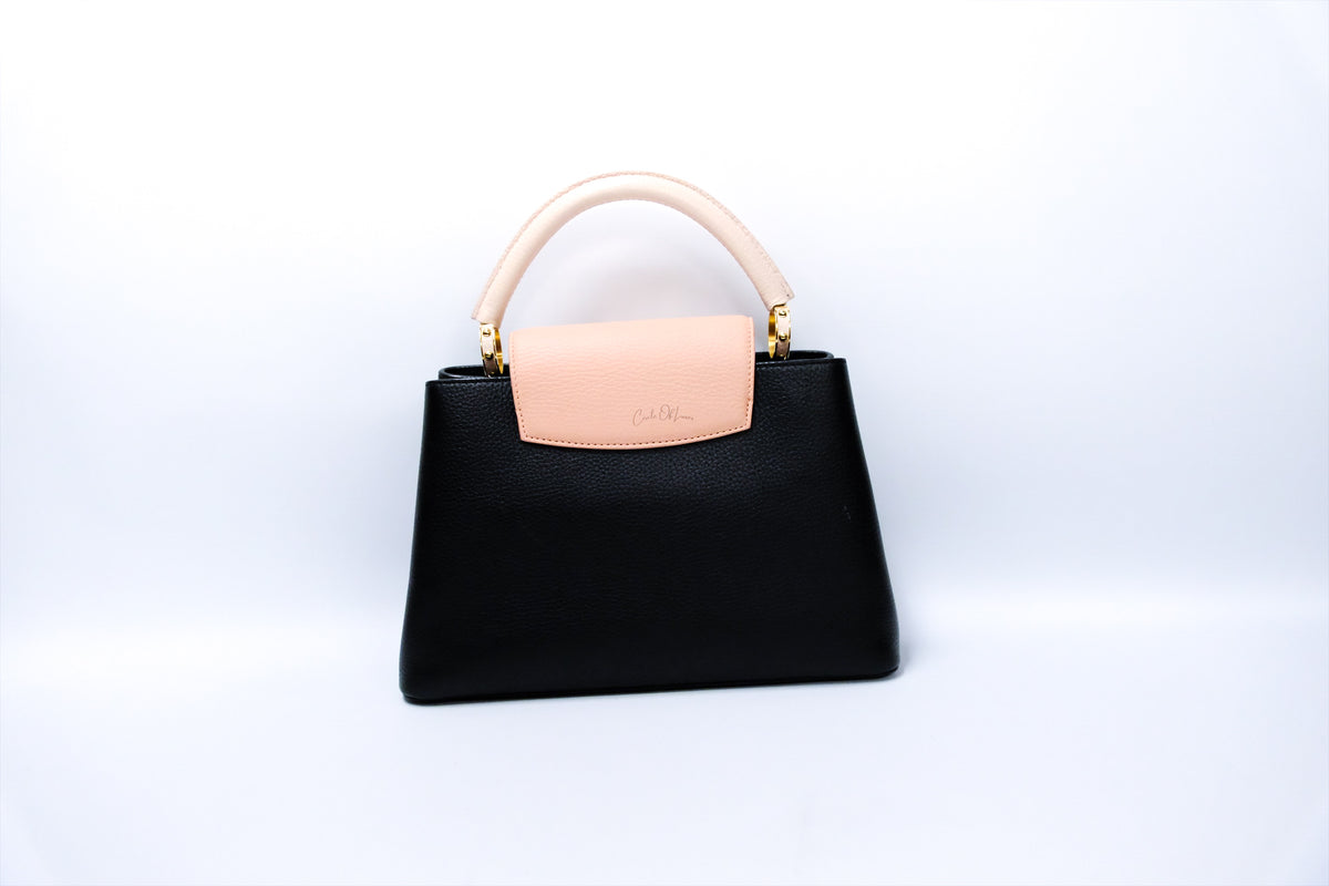 LOUIS VUITTON CAPUCINES MM BLACK /PINK