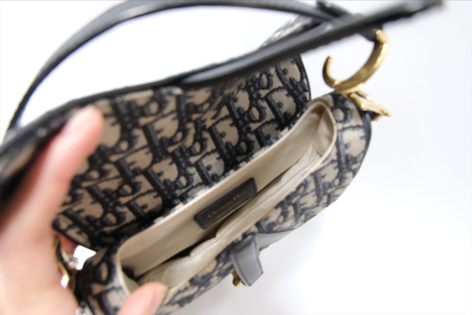 DIOR MINI SADLE BLUE OBLIQUE