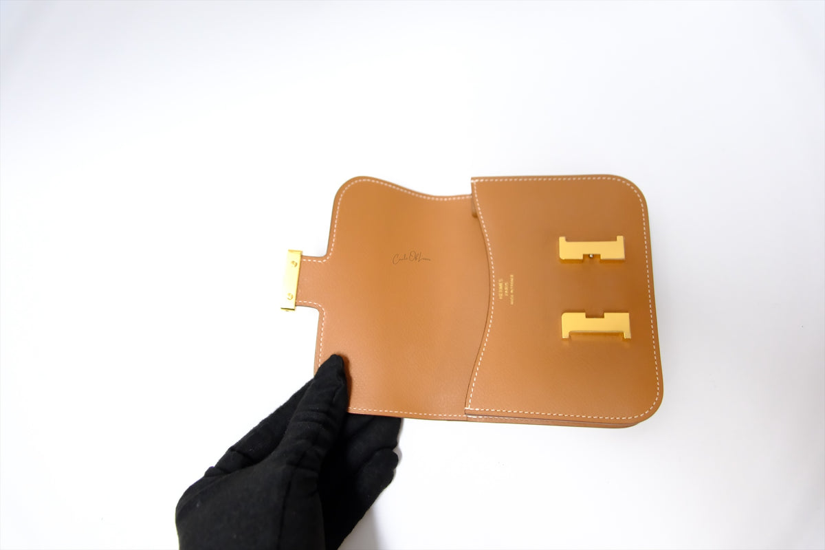 HERMES CONSTANCE SLIM GOLD ON GOLD HW