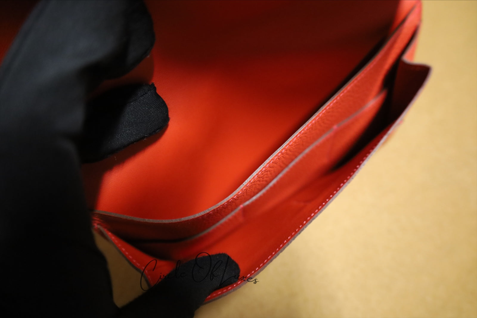 HERMES WALLET RED DOGON