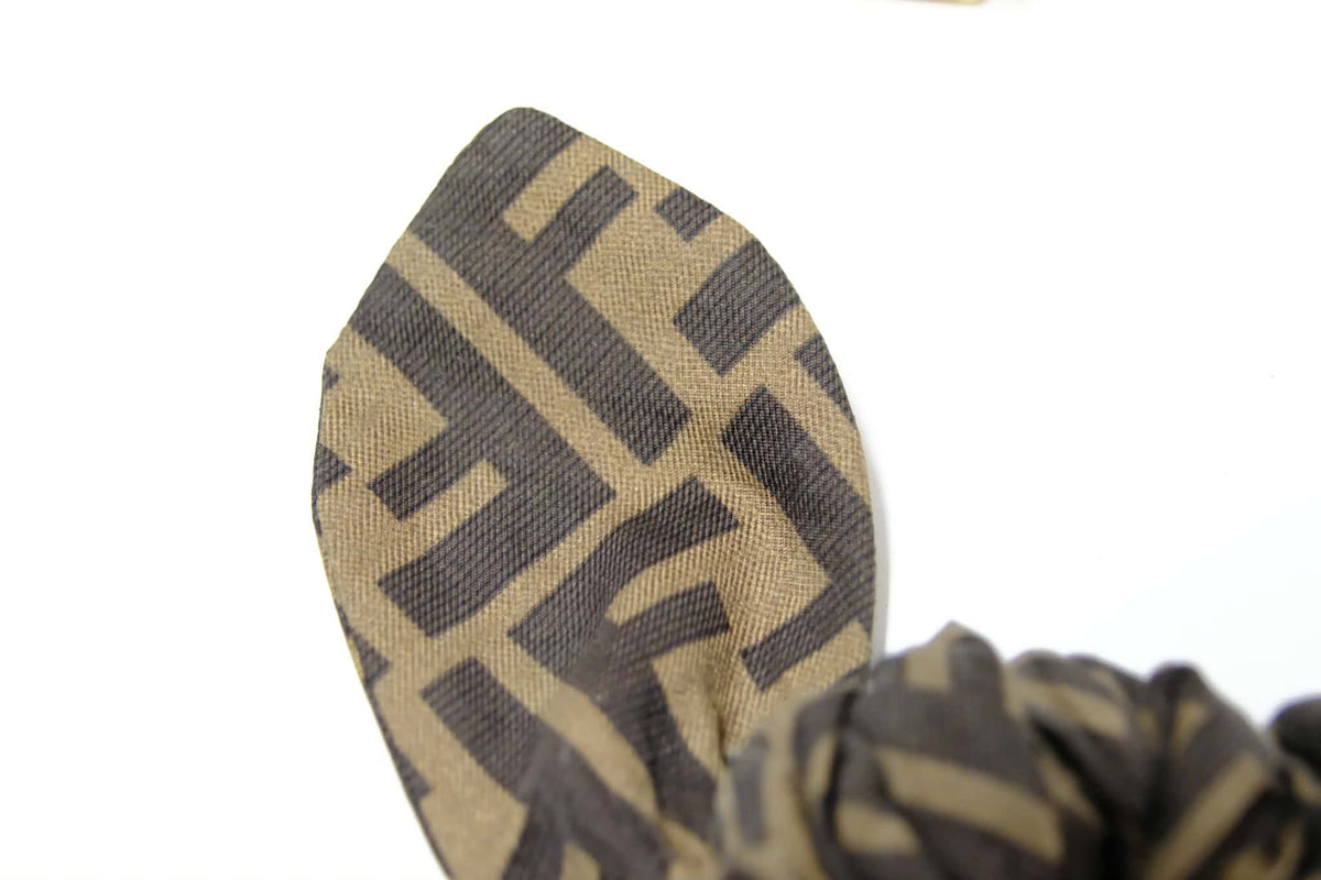 FENDI MOTIF SILK SCRUNCHIE