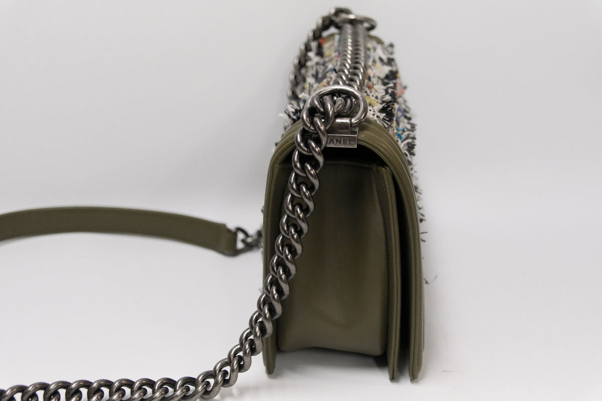 CHANEL OLD MEDIUM BOY TWEED RHW