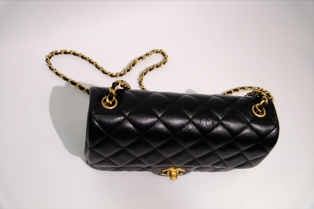 CHANEL MINI RECTANGLE PEARL CRUSH BLACK