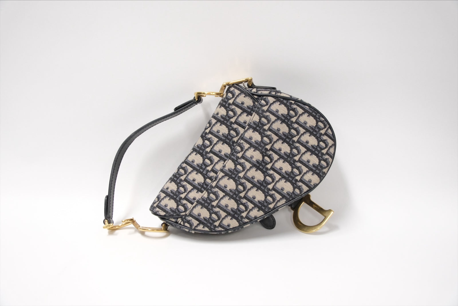 DIOR MINI SADLE BLUE OBLIQUE