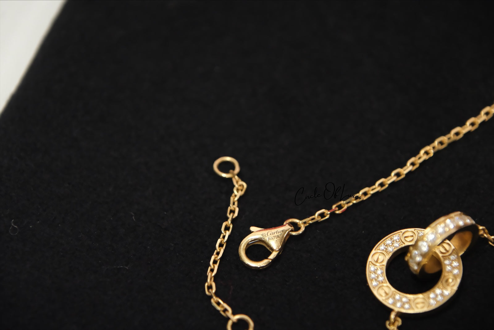 CARTIER LOVE NECKLACE DIAMONDS PAVÉ ROSE GOLD
