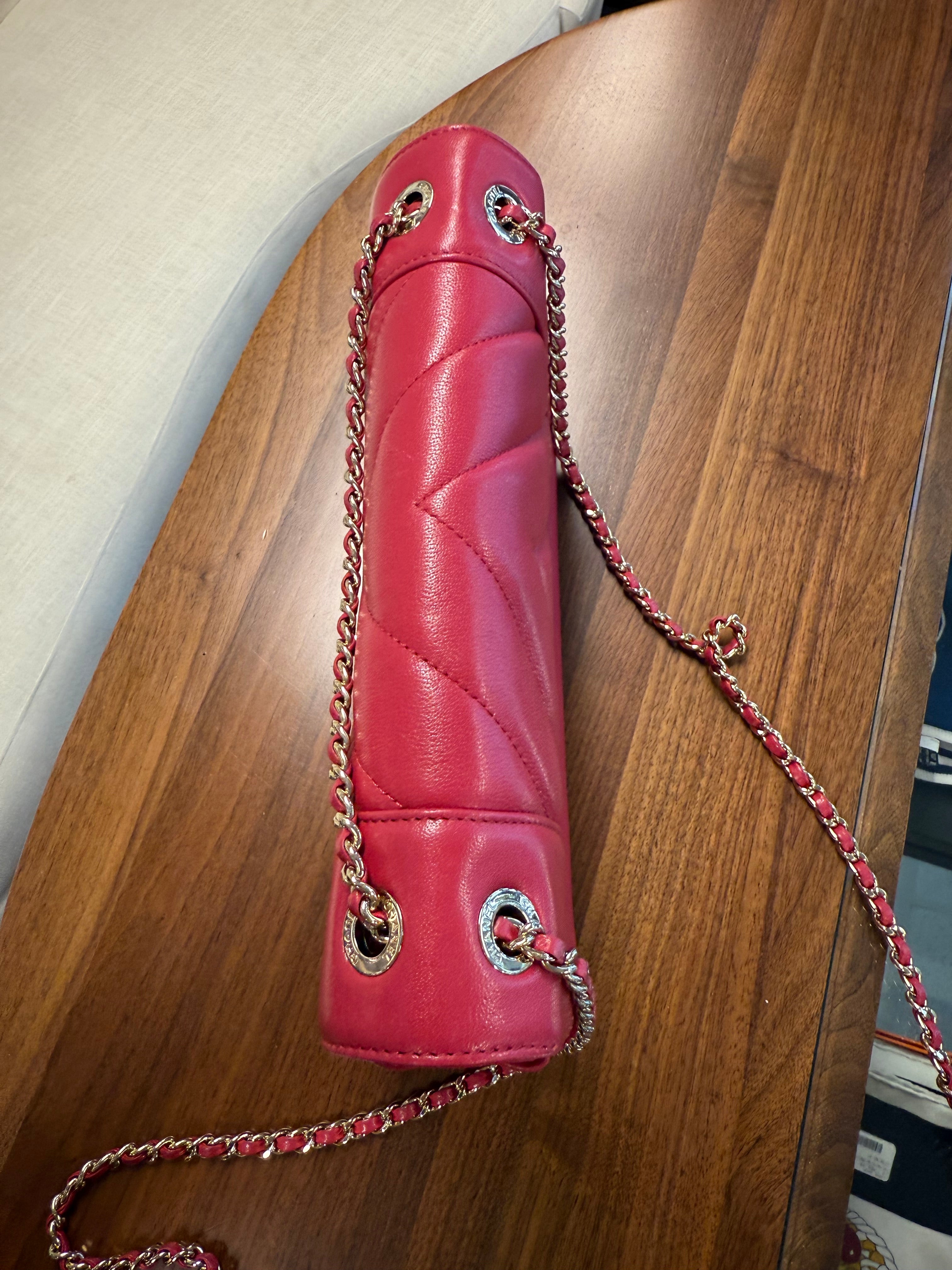CHANEL SMALL CALFSKIN MADEMOISELLE FLAP PINK BAG