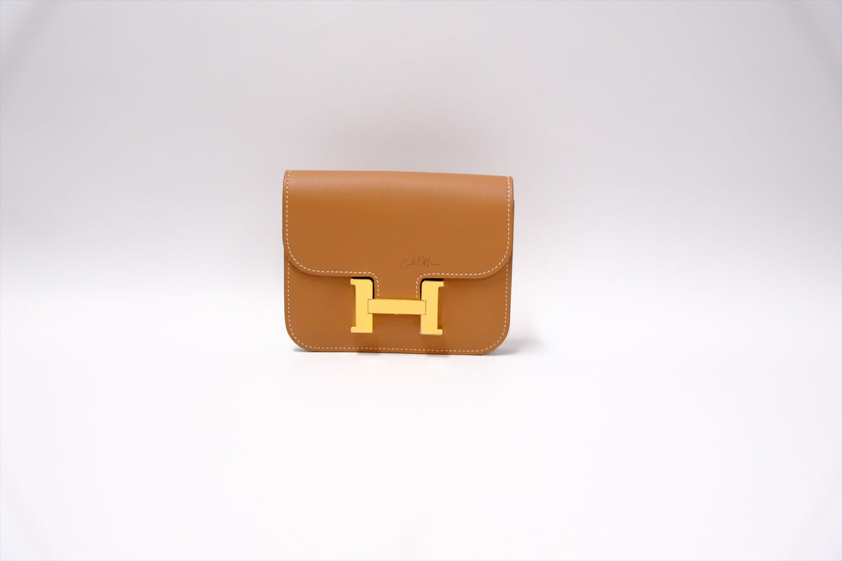HERMES CONSTANCE SLIM GOLD ON GOLD HW