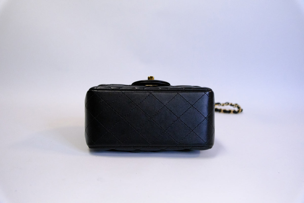 CHANEL MINI SQUARE LAMBSKIN GHW