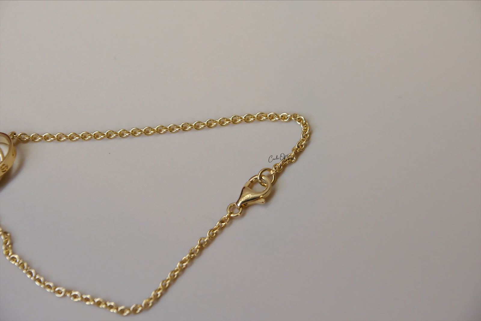CARTIER LOVE BRACLET ON CHAIN YELLOW  GOLD
