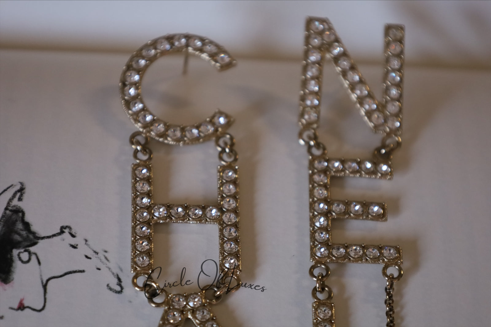 CHANEL EARRINGLETTER CHANEL GHW
