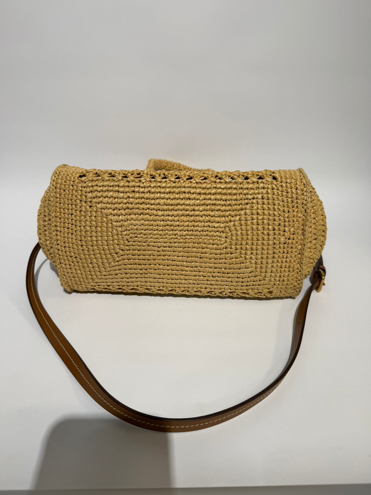 MIU MIU RAFFIA CROCHET SMALL BAG