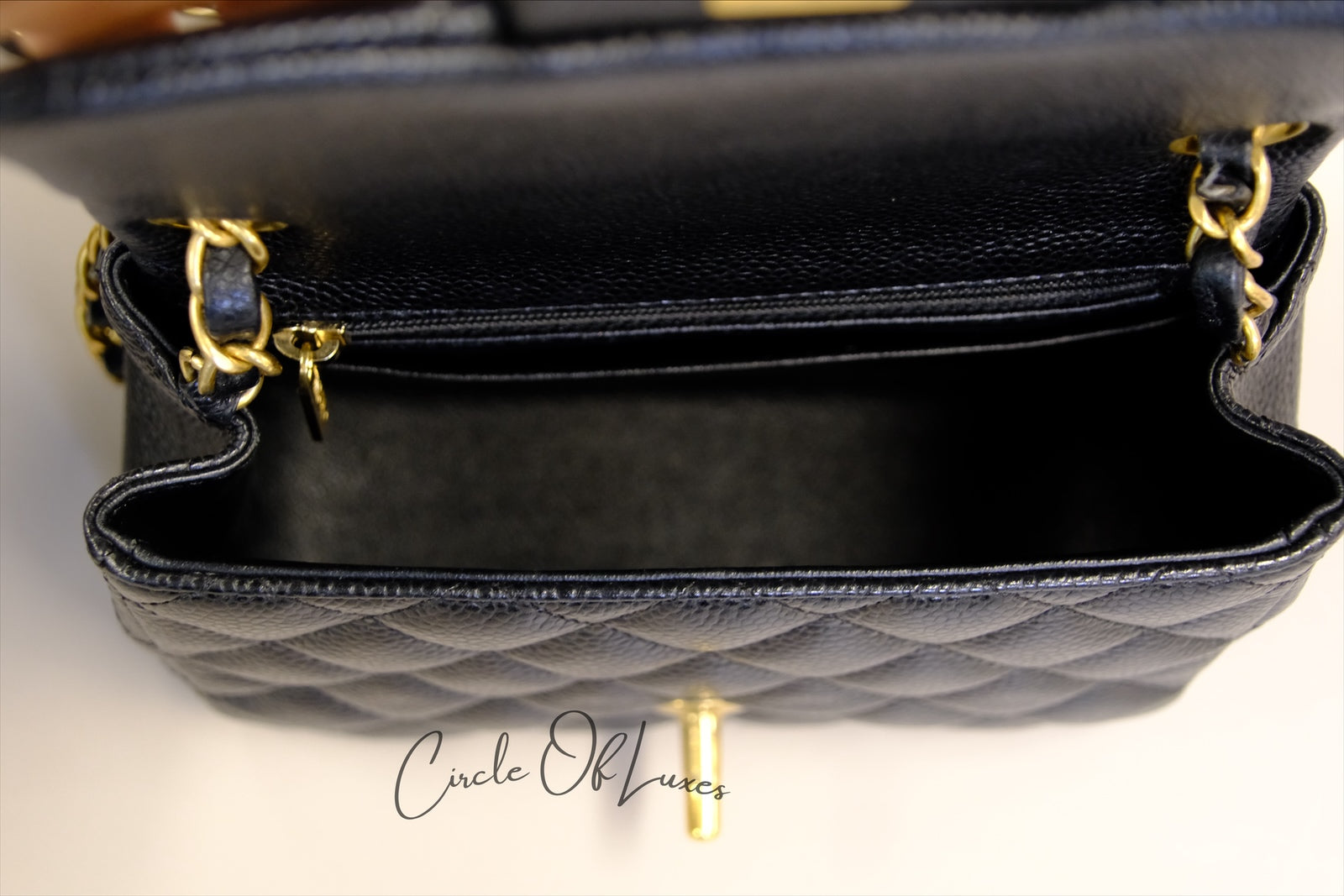 CHANEL MINI SQUARE CAVIAR GHW