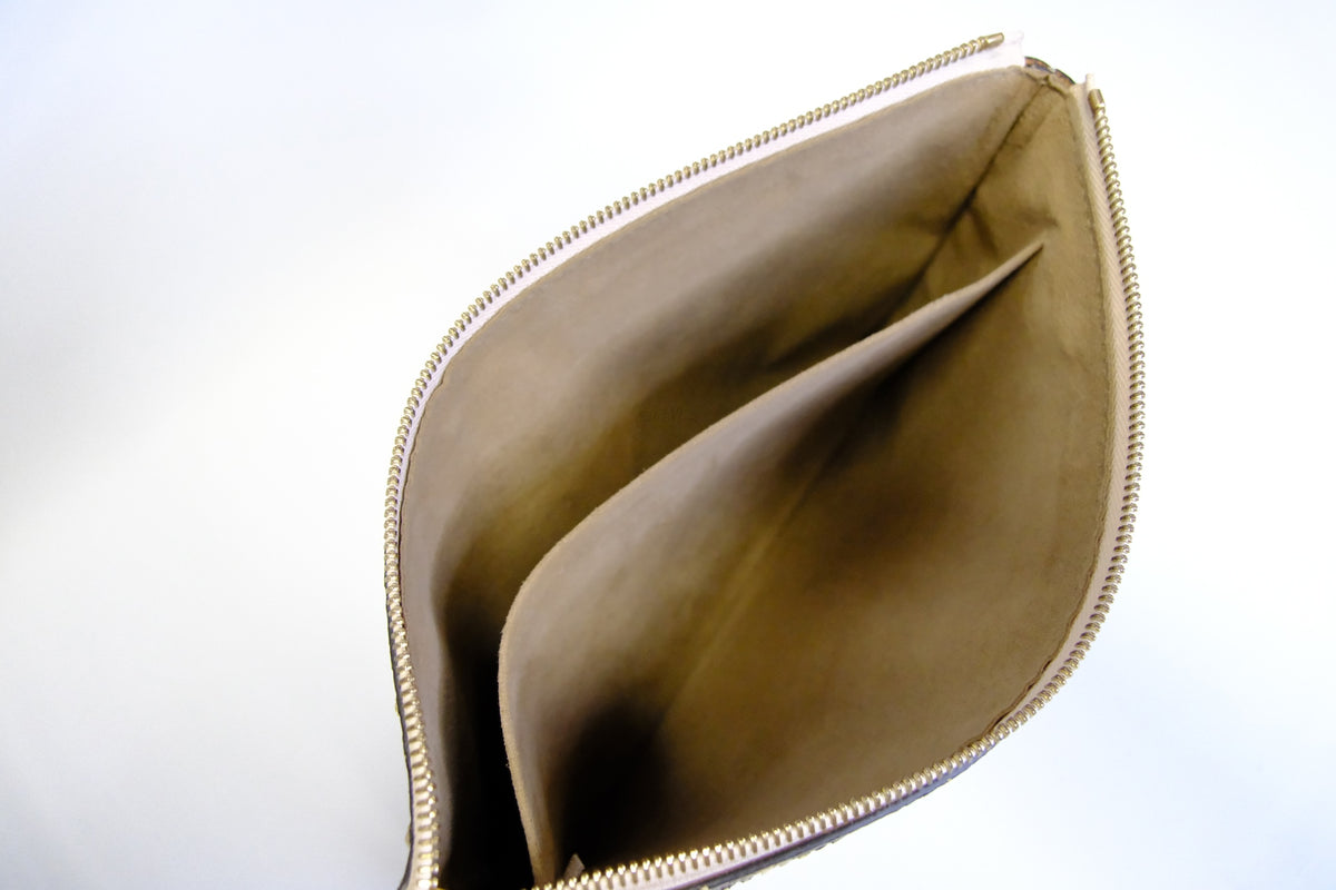 LOUIS VUITTON MONOGRAM DALY POUCH EMPREINTE PYTHON TRIM LEATHER