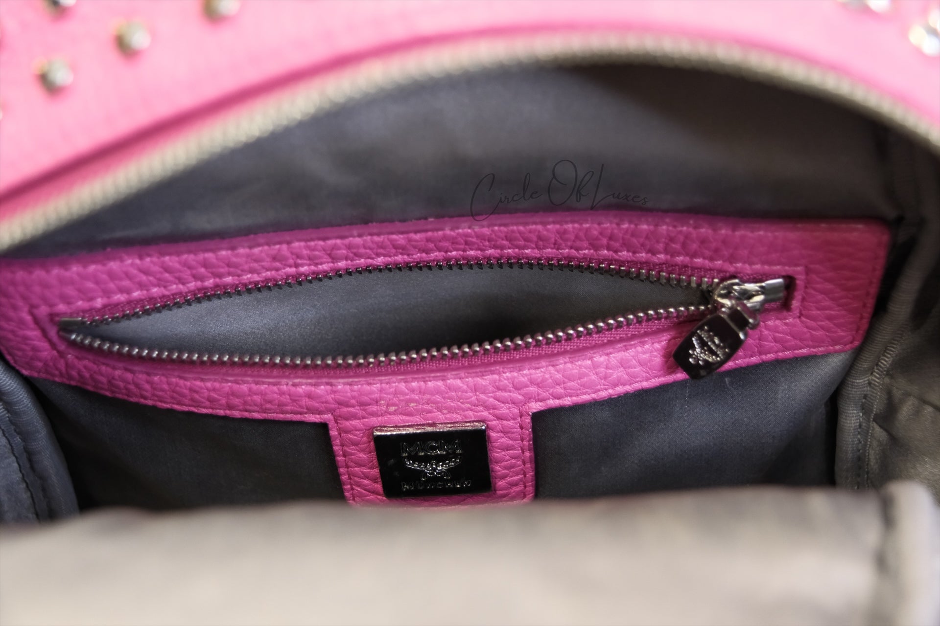 MCM Stark Studded swarovski Backpack  Pink