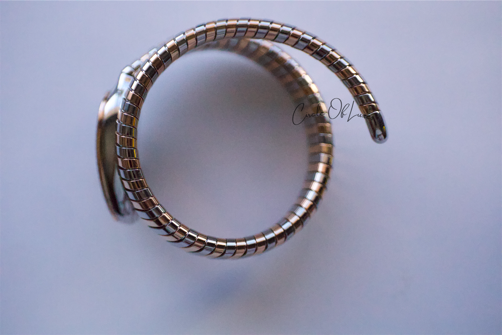 BVLGARI SERPENTINE TUBOGAS DIAMONDS  18K ROSE GOLD/STEEL VIOLET DIAL