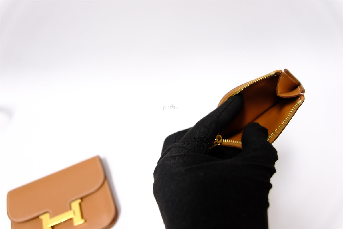 HERMES CONSTANCE SLIM GOLD ON GOLD HW