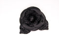 CHANEL CAMELIE BROOCH TWEED BLACK