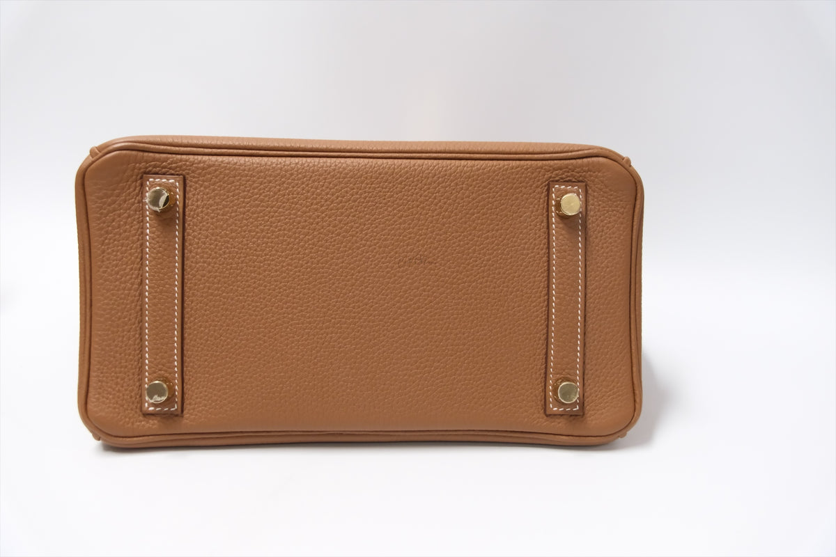 HERMES BIRKIN 25 GOLD ON GOLD TOGO