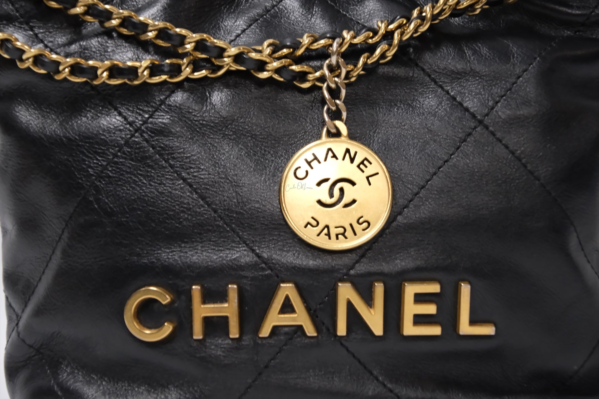 CHANEL C22 MINI BLACK GHW