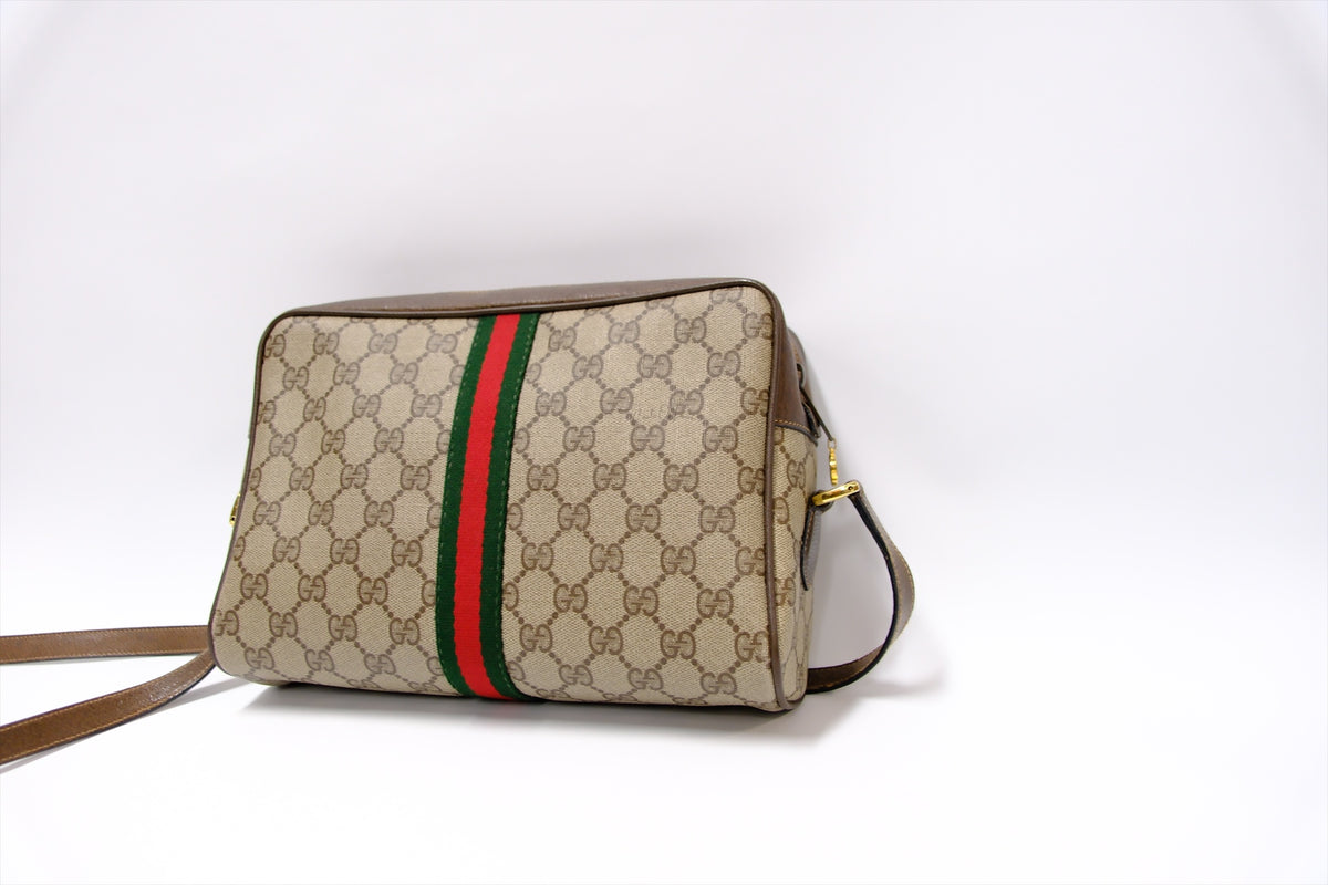GUCCI VINTAGE CAMERA CANVAS BAG