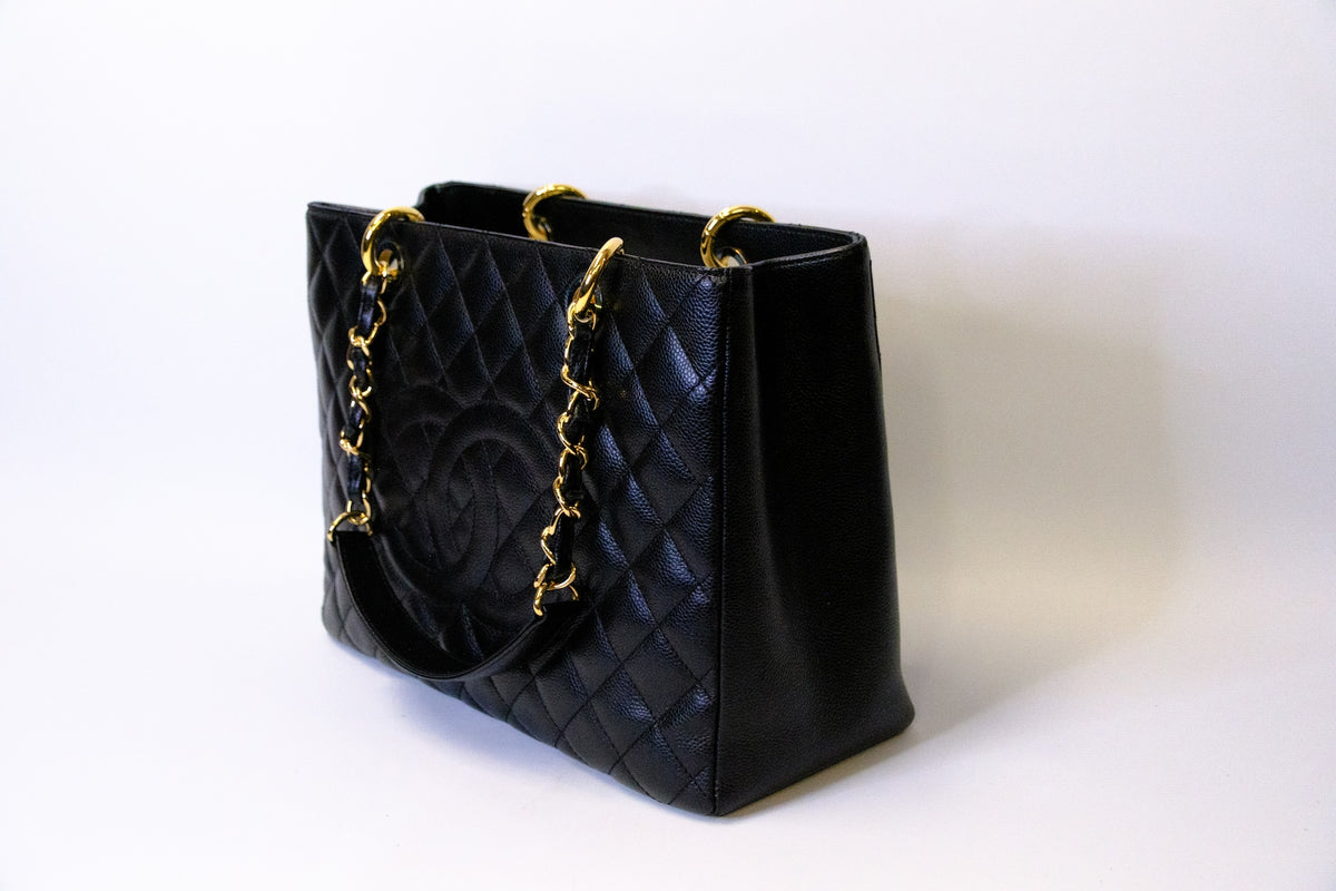 CHANEL GST BLACK CAVIAR GHW
