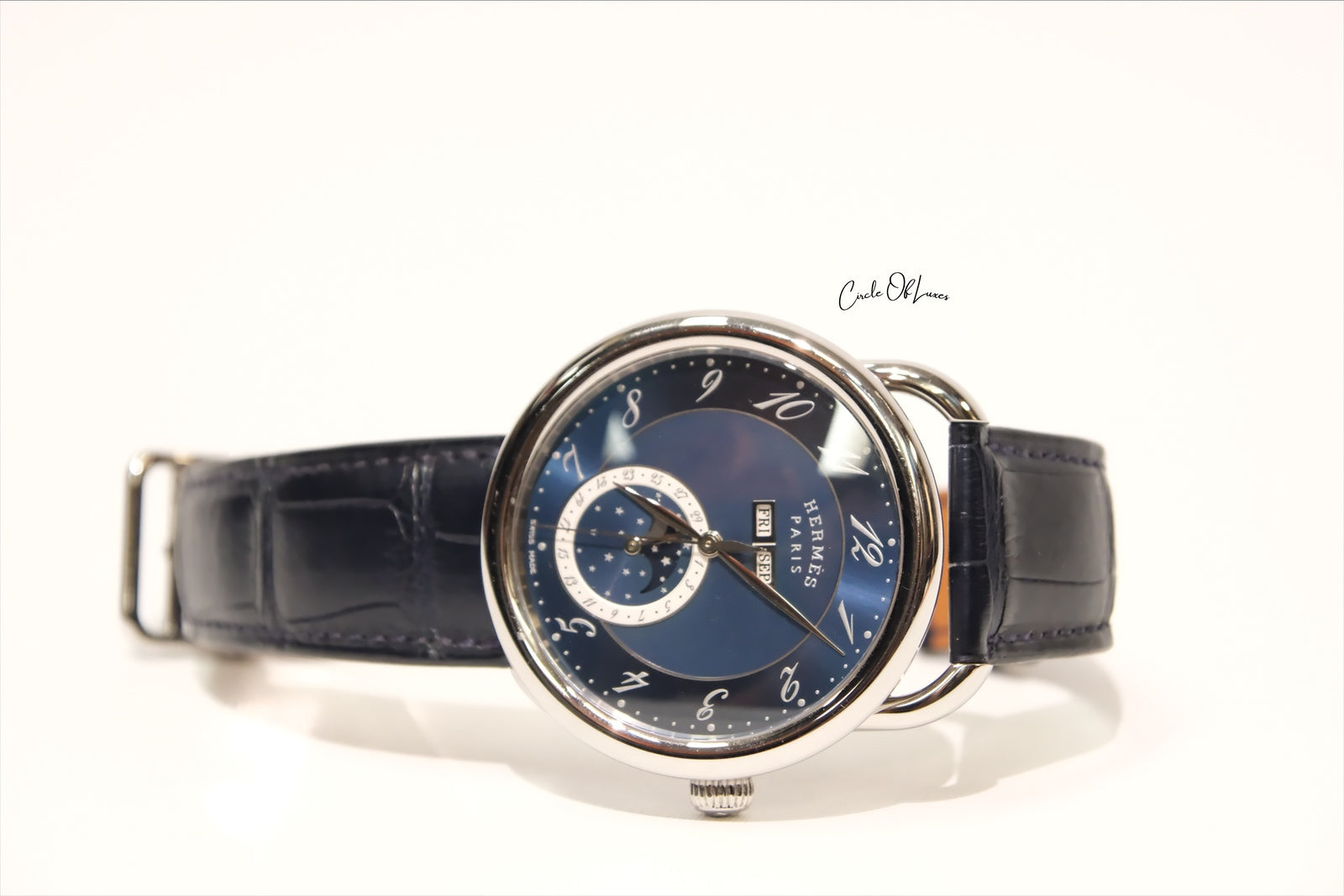 HERMES Arceau Grande Lune watch, 43 mm
