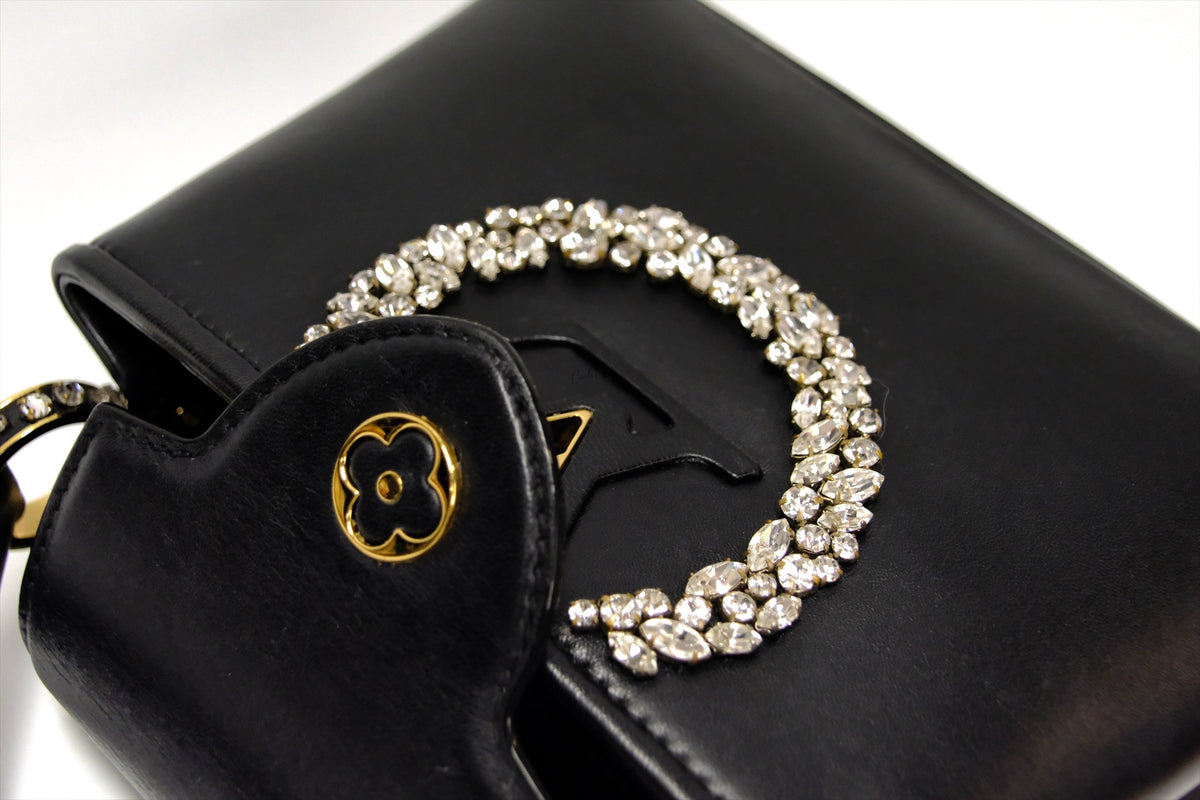 LOUIS VUITTON  BLACK MINI RHINESTONES EMBELLISHED