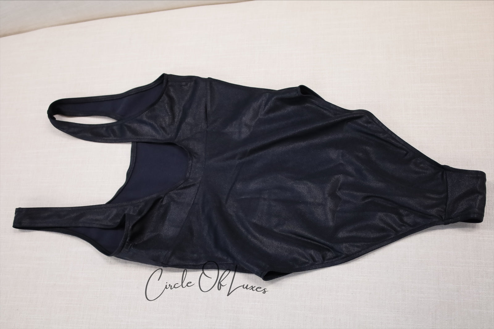 CHANEL 24C ONE-PIECE
SWIMSUIT BLACK WITH CRYSTAL SIZE 38