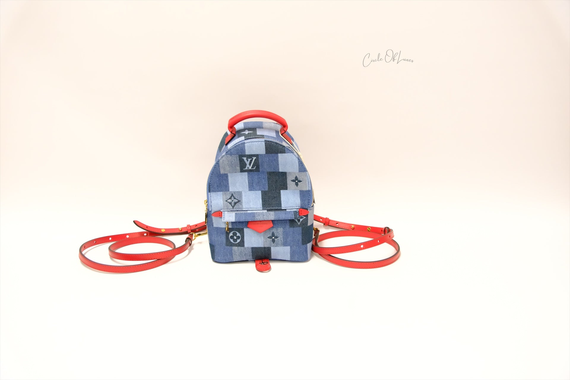 LOUIS VUITTON MINI PALM SPRING DENIM BACKPACK