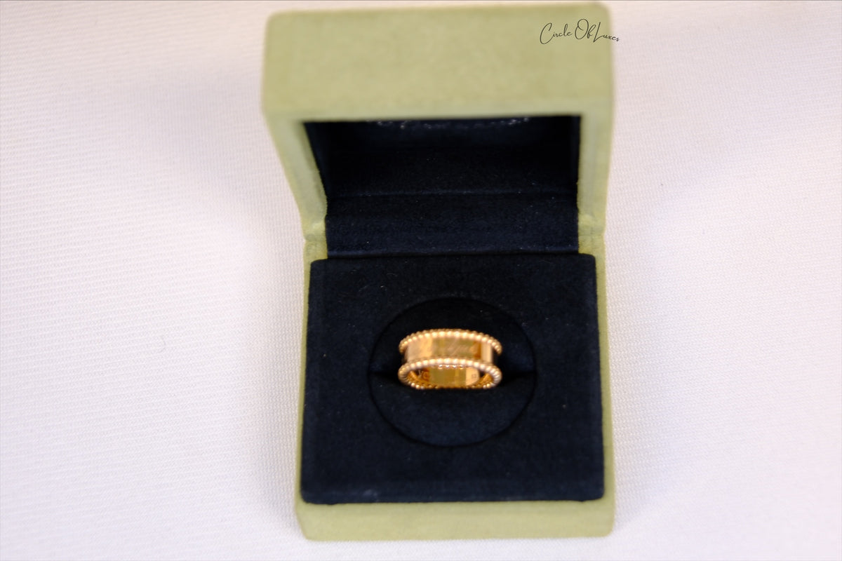 VANCLEEF & APRELS PERLÉE RING SIZE 55 ROSE GOLD