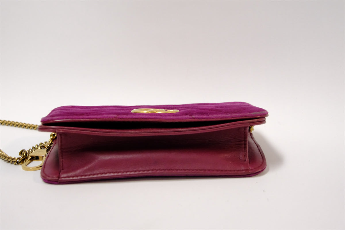 GUCCI VELVET MATELASSE SUPER MINI BAG