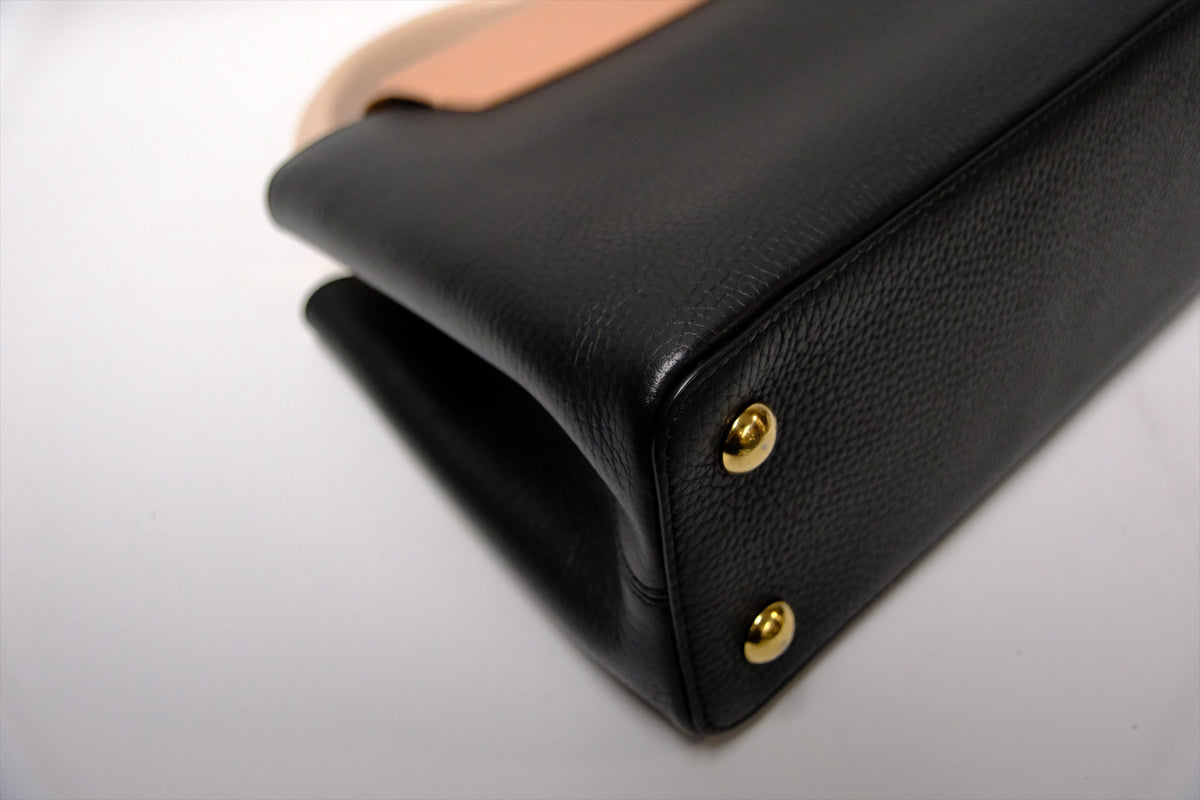 LOUIS VUITTON CAPUCINES MM BLACK /PINK