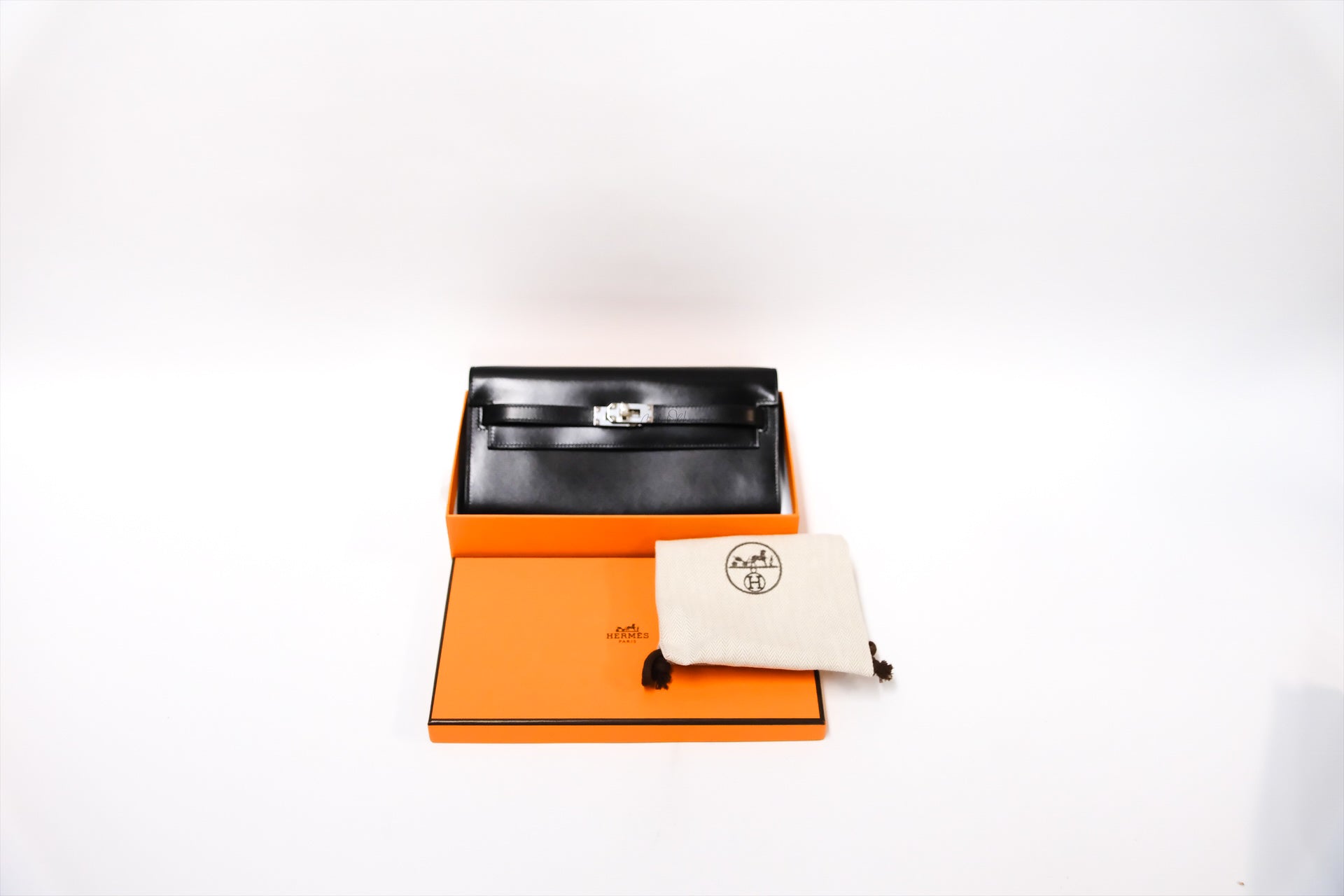 HERMES KELLY TO GO BOX LEATHER  PHW
