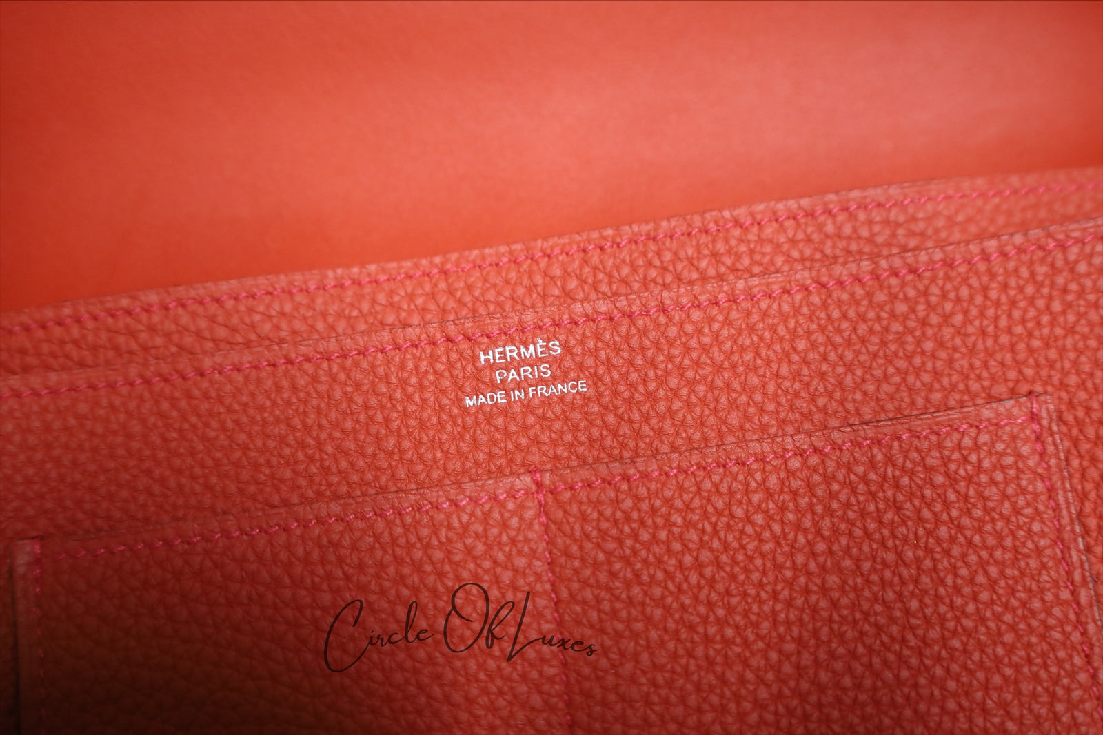 HERMES WALLET RED DOGON