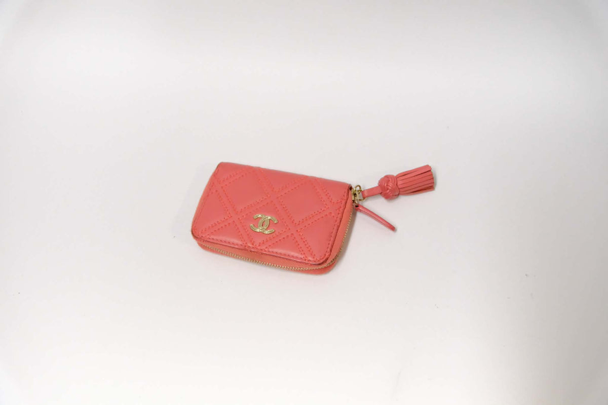 CHANEL QUILTED TASSEL ZIPPY COIN PURSE/WALLET
