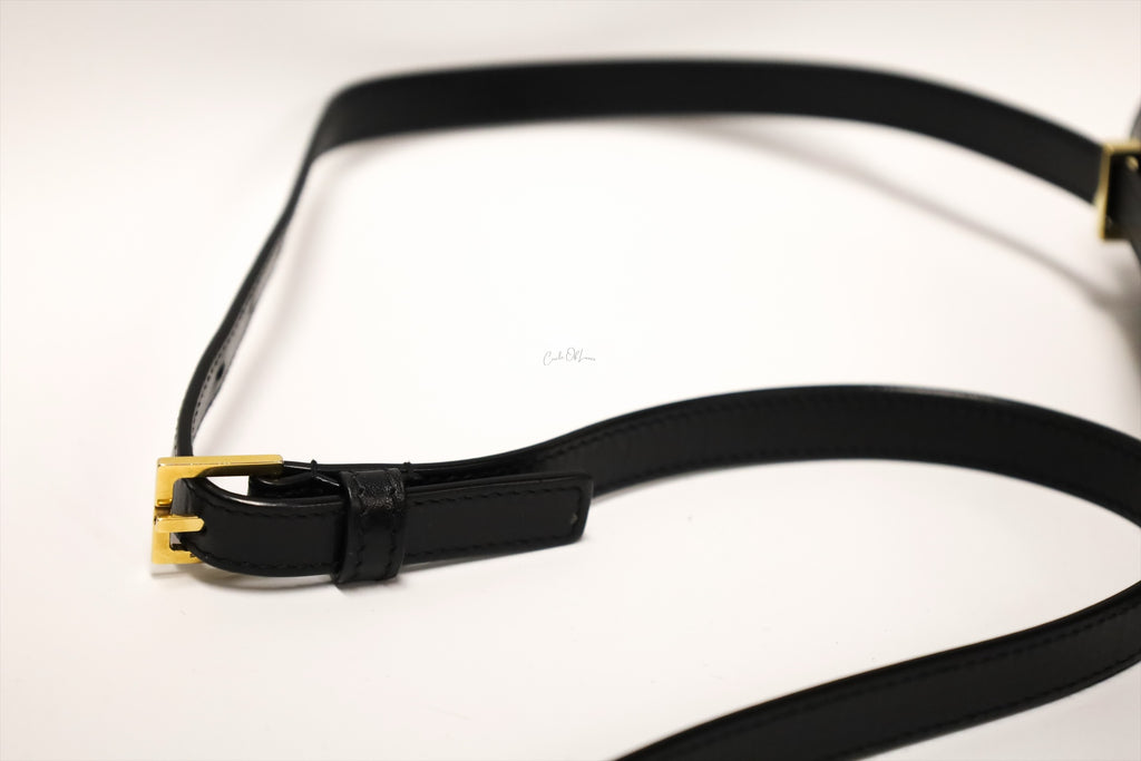 YSL MINI MANHATTAN SHOULDER BAG BLACK