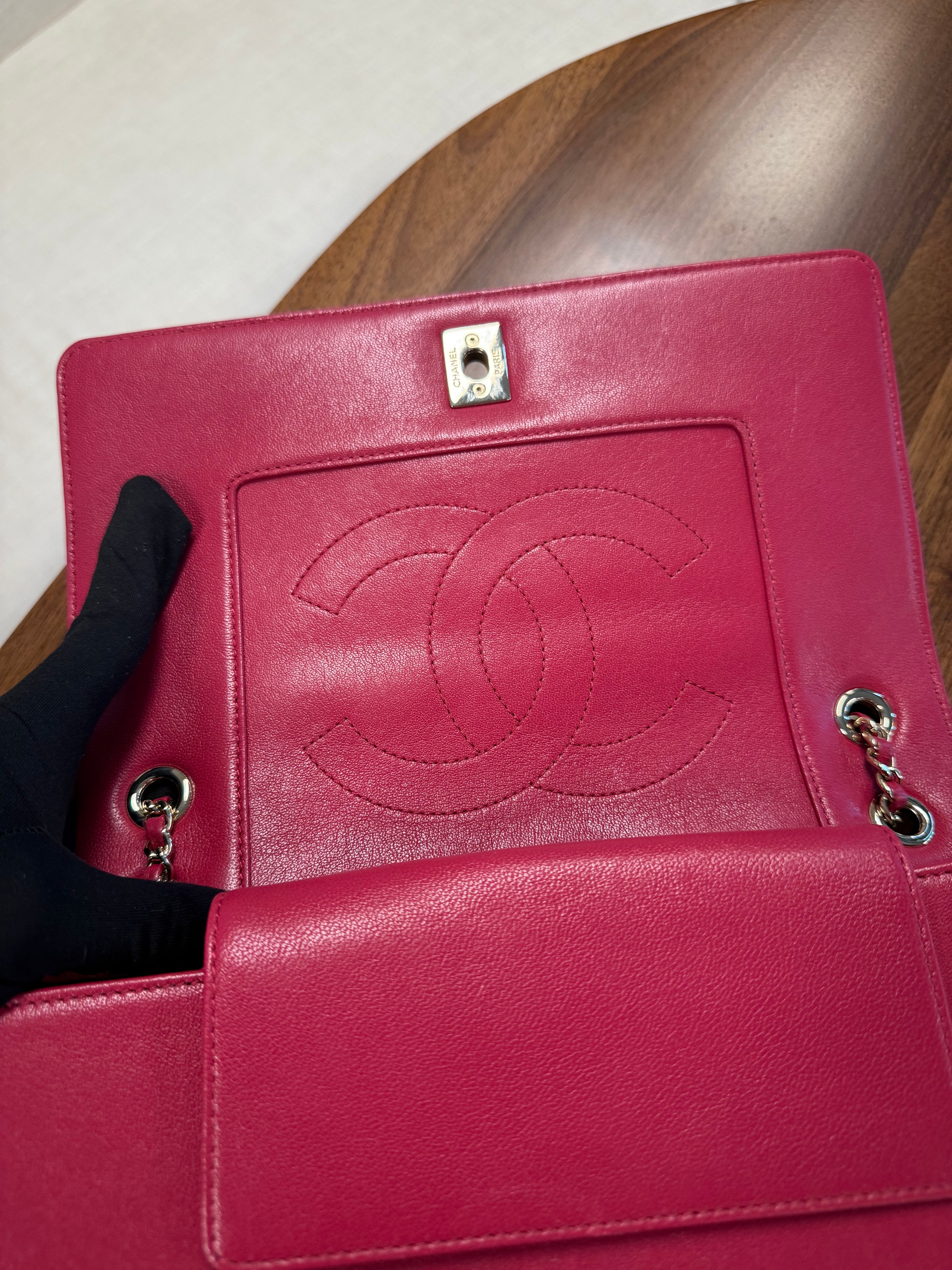 CHANEL SMALL CALFSKIN MADEMOISELLE FLAP PINK BAG
