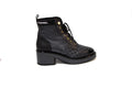 CHANEL 40C BLACK COMBAT BOOTS